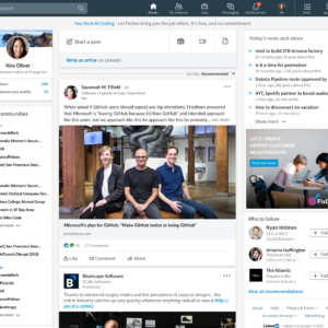 linkedin feed homepage