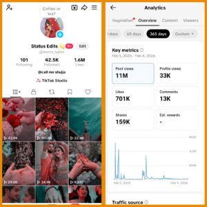 tiktok pak region account