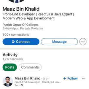 linkedin account available pakistan location 1200+ connections joining date 2020 login with email