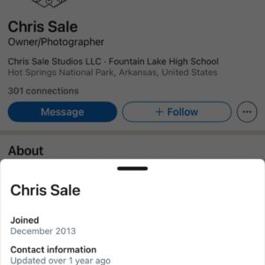 linkedin account available usa location 300+ connections joining date 2013 login with email