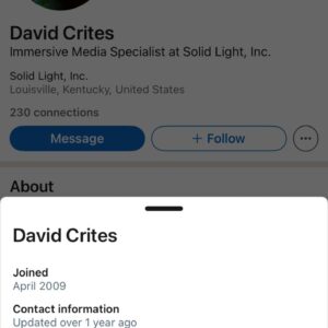linkedin account available usa location 200+ connections joining date 2009 login with email